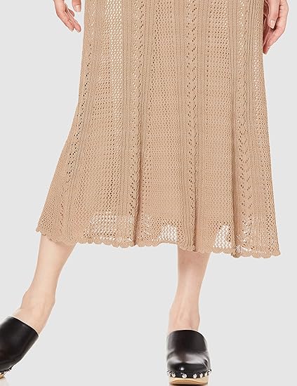 Amazon.co.jp: [リリーブラウン] クロシェライクニットスカート