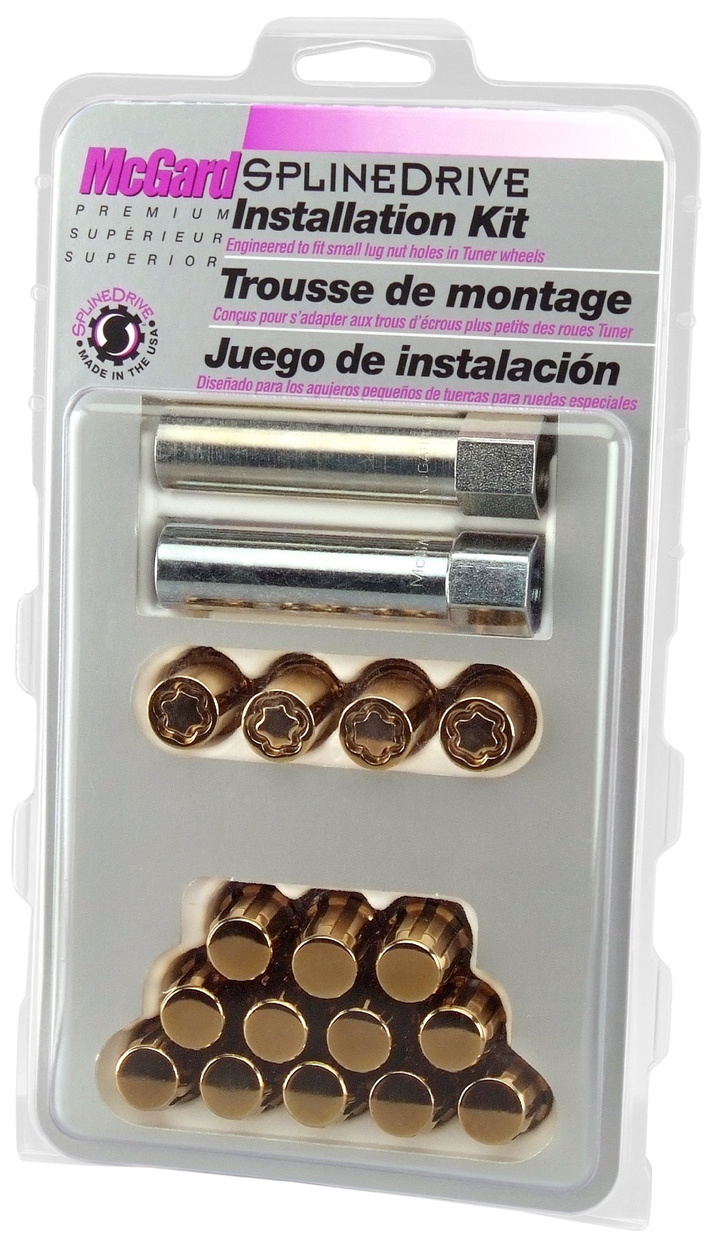 Amazon.com: McGard 65457GDC Chrome/Gold SplineDrive Wheel 