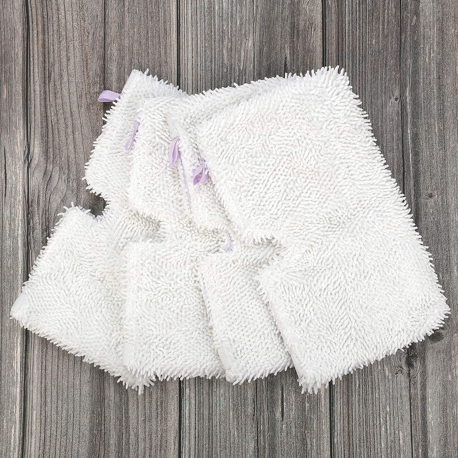 F Flammi 8 Pack Replacement Microfiber Mop Pad for Shark Steam Pocket Mops S3500 Series S3501 S3601 S3550 S3901 S3801 SE450 S3801CO S3601D (4 Soft mop pad+4 scrubby mop pad)