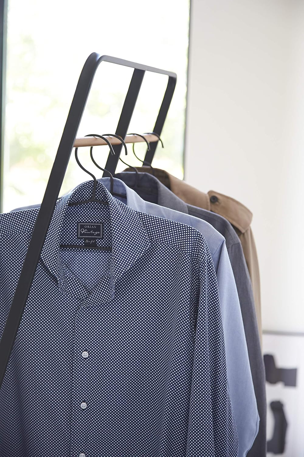 Yamazaki Home 2-Level Coat Rack, One Size, Black : Everything Else