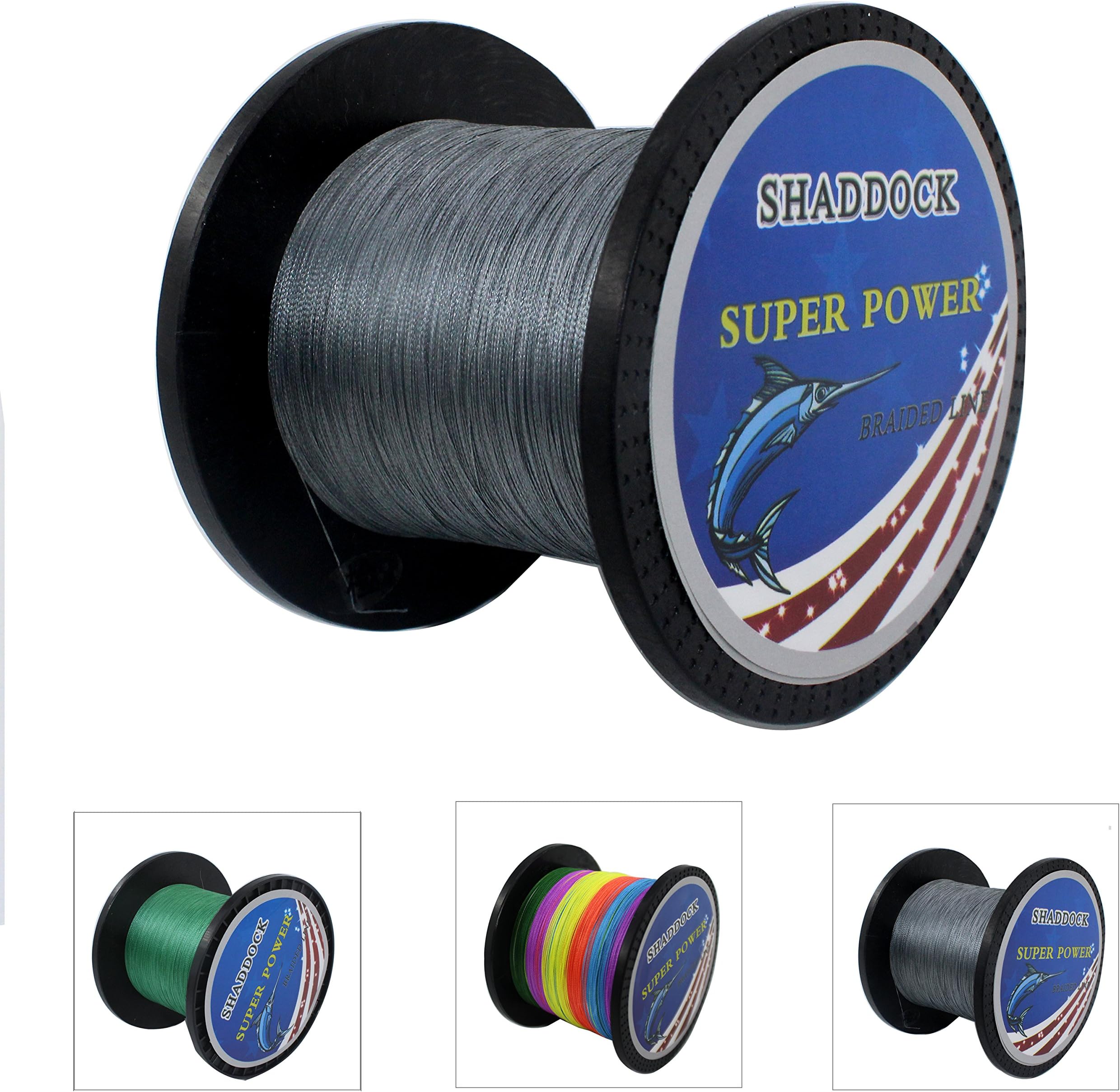 Super Strong Braided Fishing Line - 4 Strands Multifilament Pe Fishing Line - Abrasion Resistant Braided Lines โ Incredible Super Power line 10LB-133LB, 110 Yards-1100 Yards
