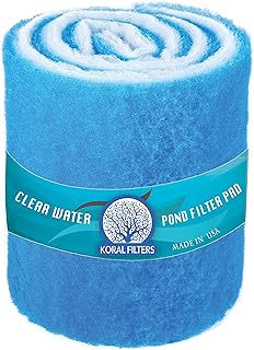 Koi Pond and Aquarium Filter Media Roll - 12 Inches by 72 Inches by 1.25 Inches (6 ft) - Cut to Fit - Durable - Fish and Reef Aquarium Compatible - Clear and Clean Water