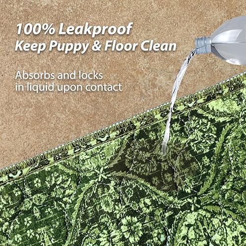 Miniatura 23 de nunubaby Almohadillas lavables para orina de perros, elegante, antideslizante, a prueba de fugas, reutilizable, ultraabsorbente, para jaulas y