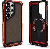 Vista 13 de Ghostek Atomic - Funda delgada para Galaxy Z Flip 4, parte trasera de aramida con parachoques de aluminio rojo, funda protectora de doble capa a