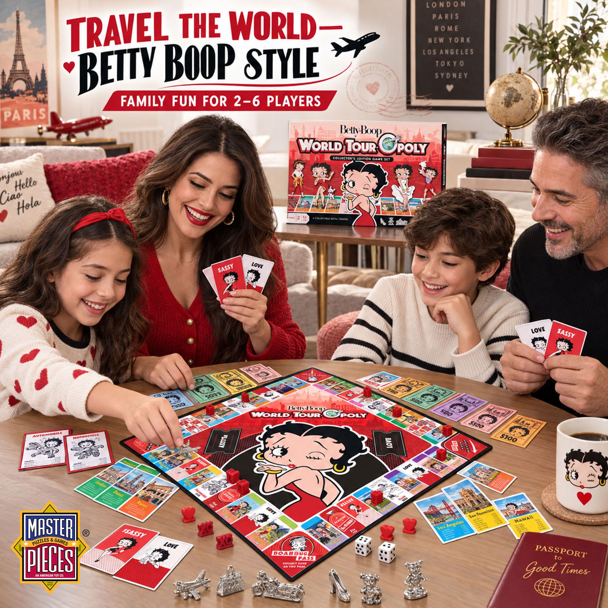 Betty Boop Opoly Board Game - World Tour! -7