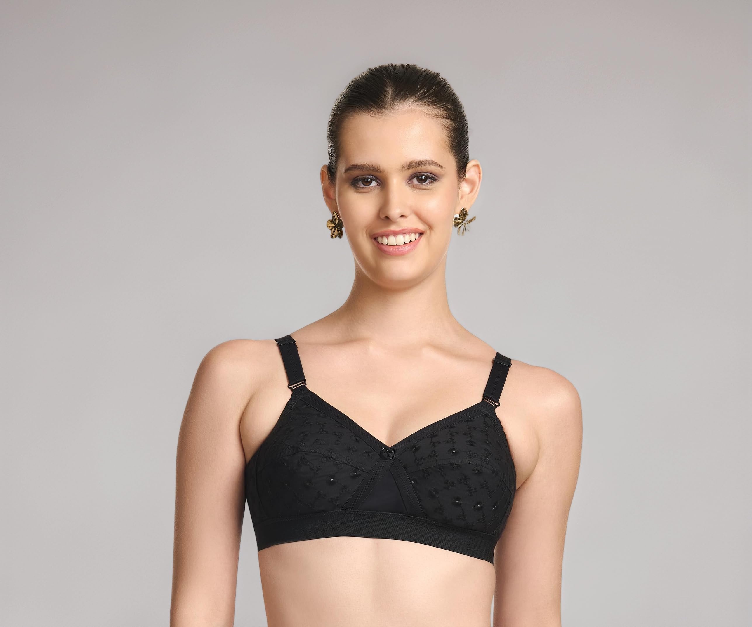 TRYLO Women Bra Cotton Non-Padded