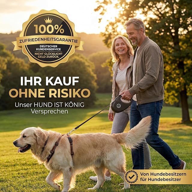 Foto 8 de 8 de Hund ist KÖNIG Correa para Perros de 5 m para Perros pequeños y Grandes, Correa Extensible con Mango cómodo