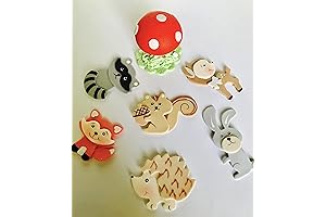 Woodland Animal Safari Cake Topper Set