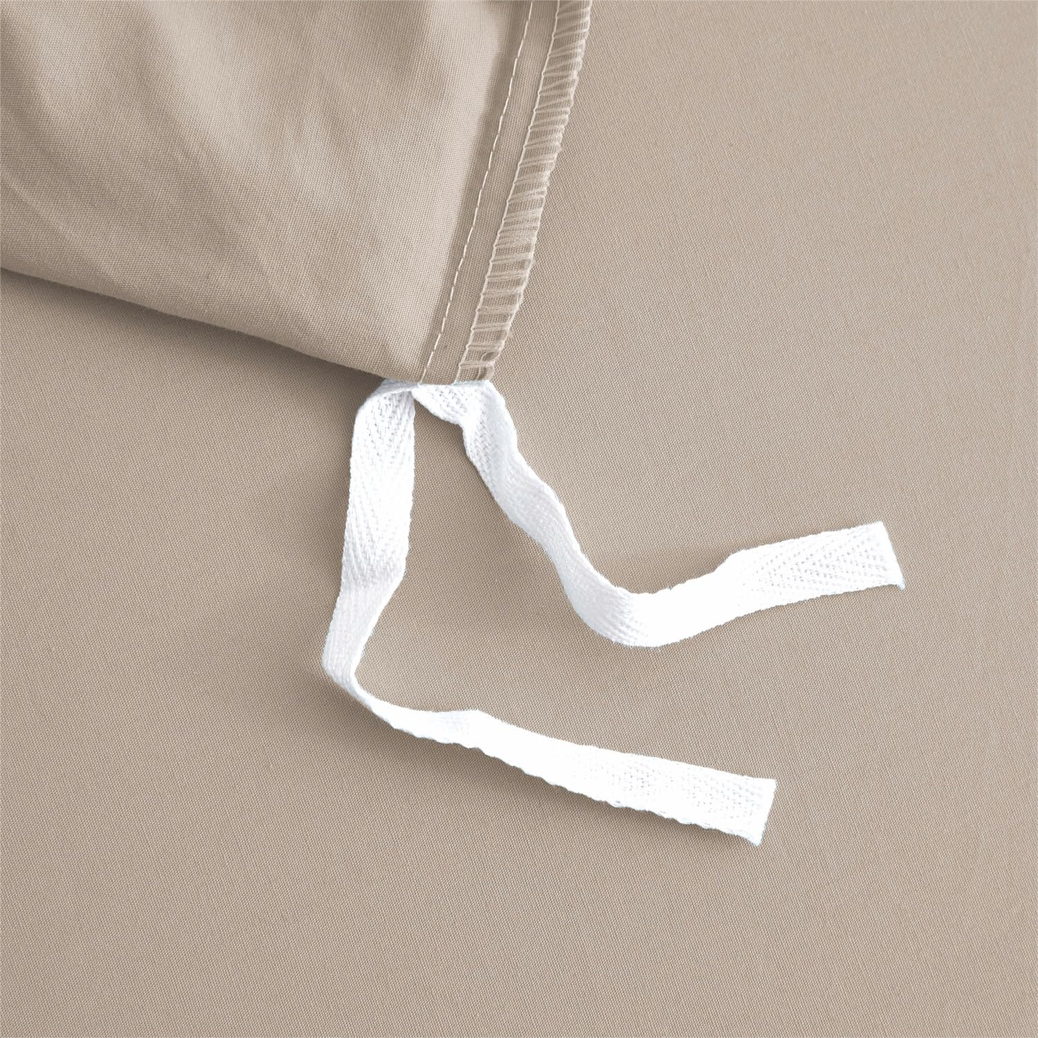 Gezu Parure da letto in cotone, 200 x 200 cm, color crema, marrone, cachi, cotone, certificazione Oeko-TEX include copripiumino in cotone 200 x 200 cm, morbido biancheria da letto con 2 federe 65 x 65