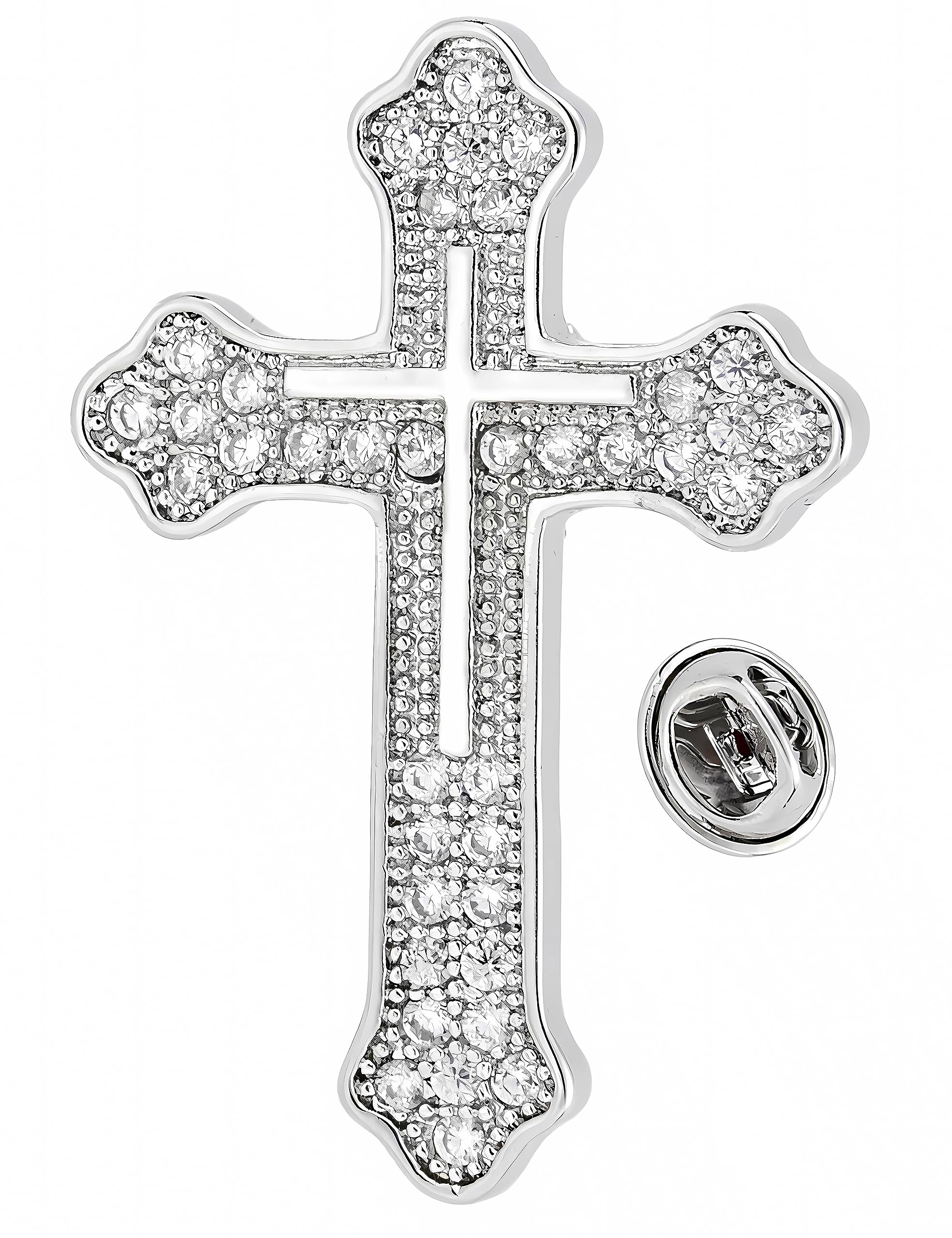 Cross Brooch Tie Pins for Men Women Shirt Lapel Pin Brooch Suit Accessories