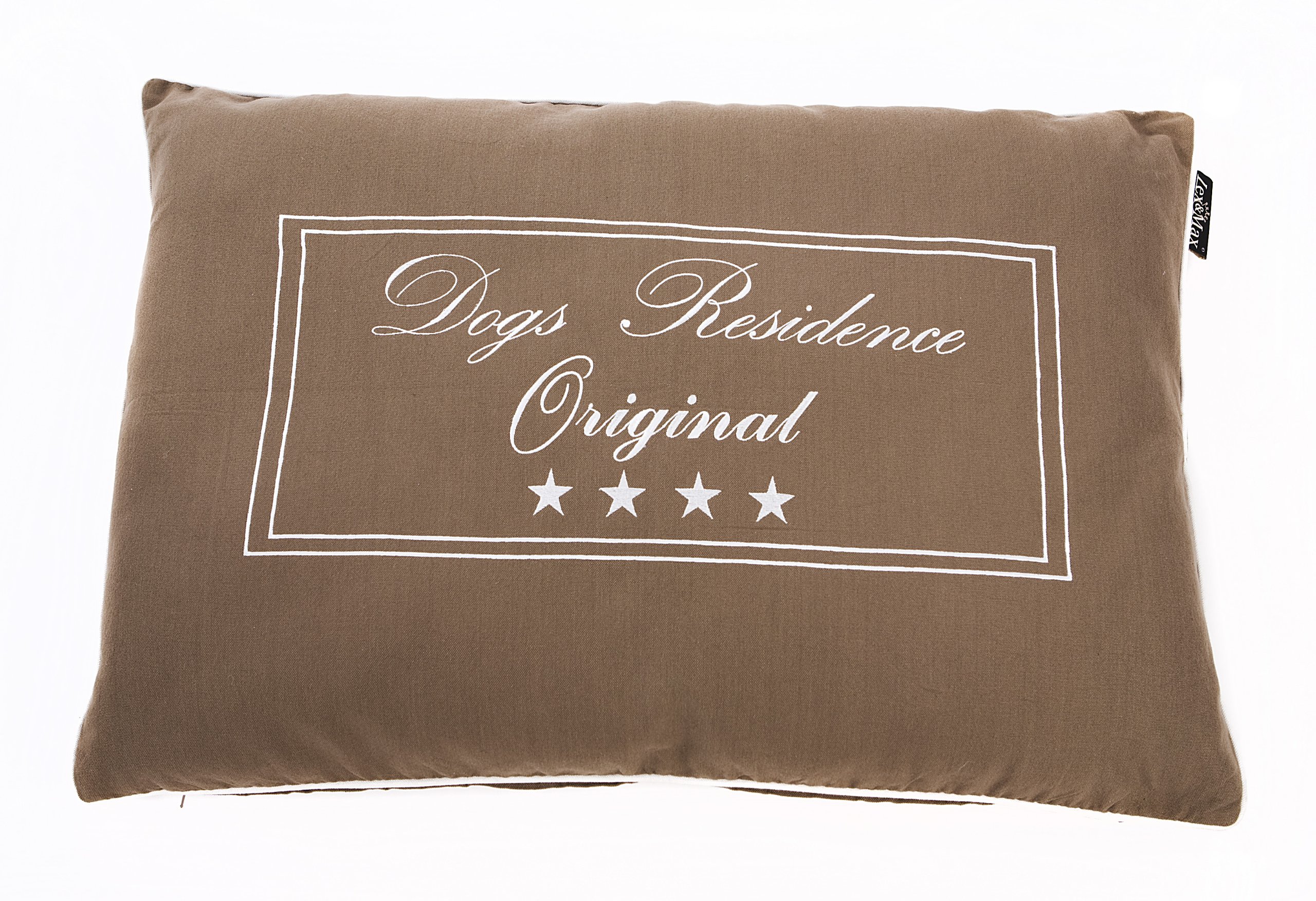 Lex & Max Petfab Dogs Residence Cover for Bench Dog Cushion Filling 100 x 70 cm Taupe, cranberry