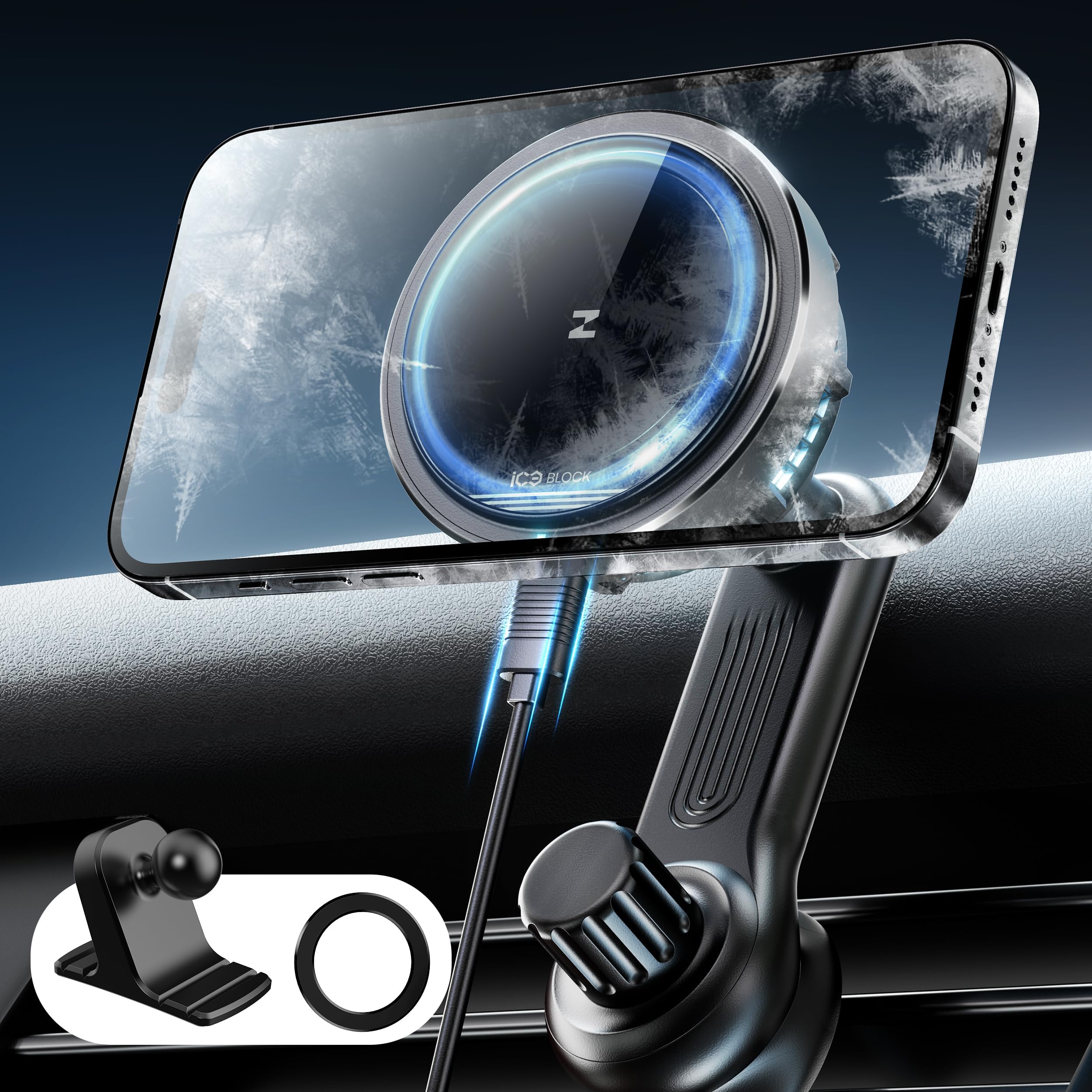 [Ice Cooling Charging] Compatible for MagSafe Car Charger