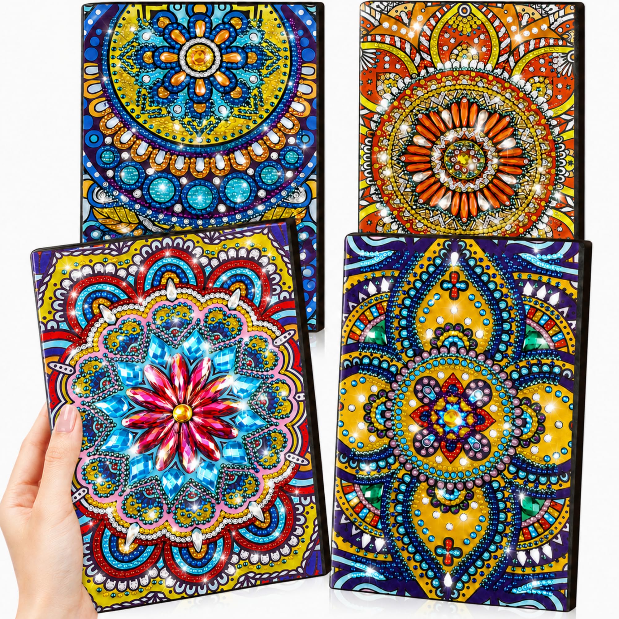 Ctosree Zestawy do malowania diamentami 5D 5D, DIY, kwiaty, diamenty, zestawy do malowania skóry, sztuka i rękodzieło, dla dorosłych, zestaw szkicowników, dziennik, szkicownik z narzędziami do