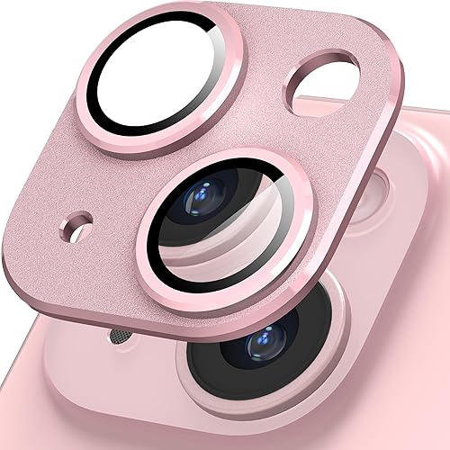 Suoman Protector de lente de cámara para iPhone 1515 Plus, metal fresco, protector de lente de cámara de vidrio templado prémium para iPhone 15 de
