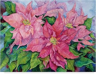 Pink Poinsettia by Joanne Porter, 18x24-Inch
