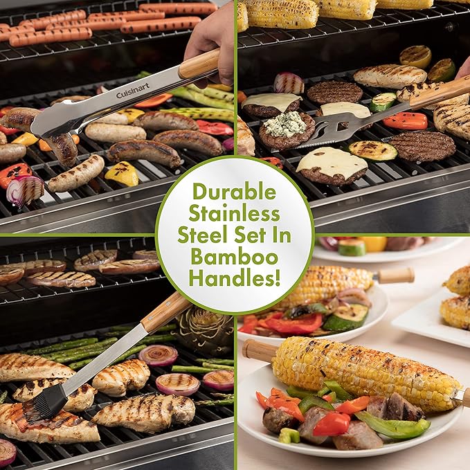 Set de 13 piezas para parrilla de bambú Cuisinart miniatura 4