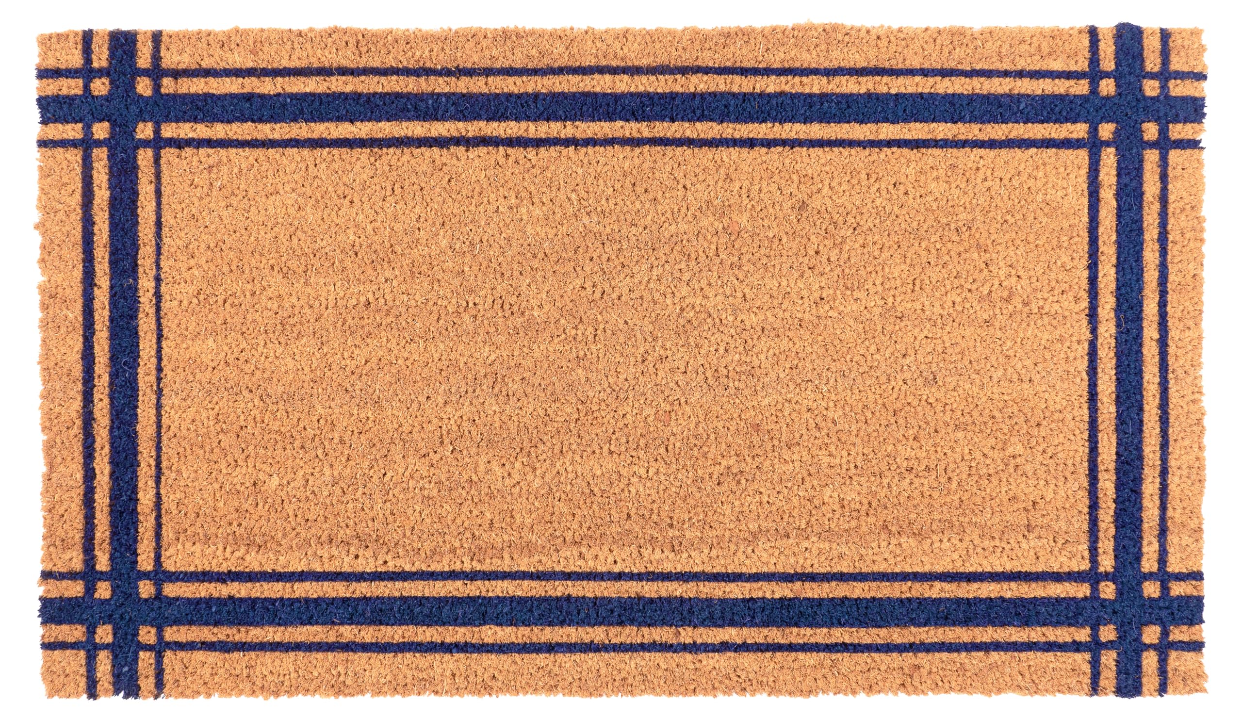 KAF Home New Coir Doormat, Heavy-Duty, Weather Resistant, Non-Slip PVC Backing, Indoor and Outdoor Use, Blue