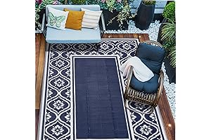 Outside Rugs for RV 10 x 12: Durable Patio Mat Keeps Your Campsite Clean