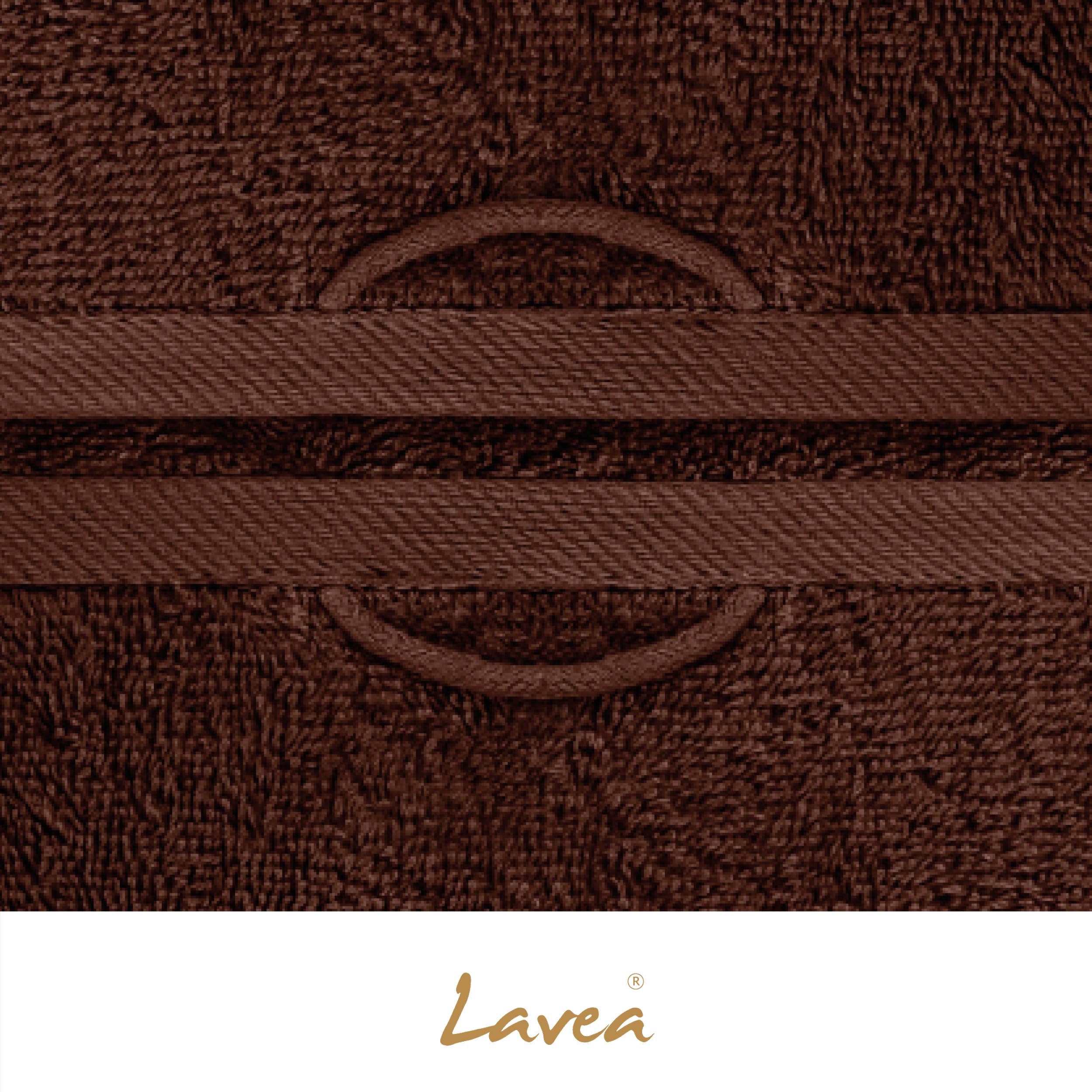 Lavea® Lot de Serviettes de Bain 10 pièces – 100% Coton – 4 Serviettes de Toilette, 2 Serviettes de Douche, 2 Serviettes Invité, 2 Gants de Toilette – pour Maison, Hôtel et Spa – Marron Café