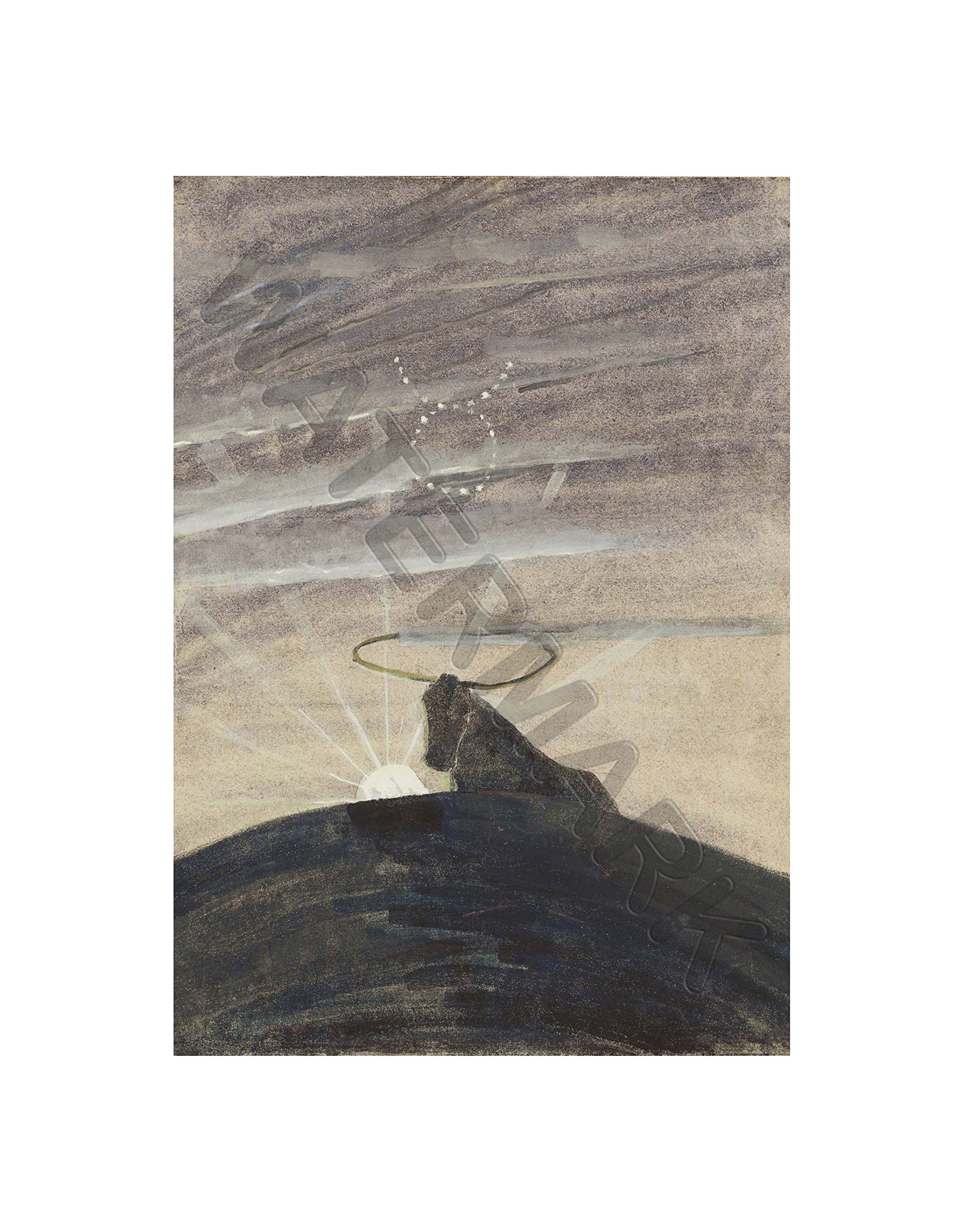 Wee Blue Coo Ciurlionis Sun Passing Taurus Wall Art Print