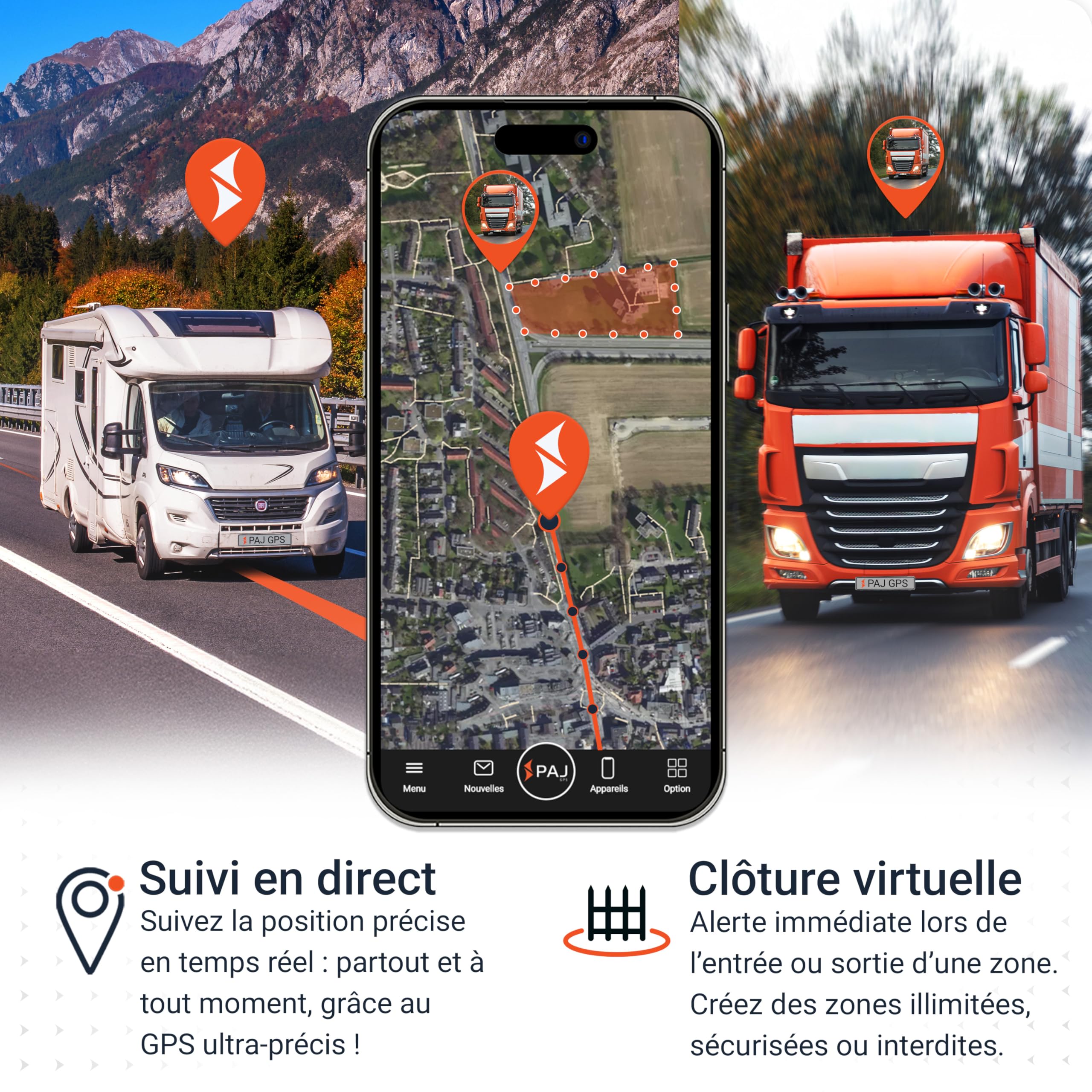 PAJ GPS - Solar Finder 4G - Abonnement Premium de 3 Mois Inclus - Traceur GPS pour Camping, Caravanes, Conteneurs, Remorques - Panneau Solaire pour Une Autonomie Prolongée avec Suivi en Temps Réel
