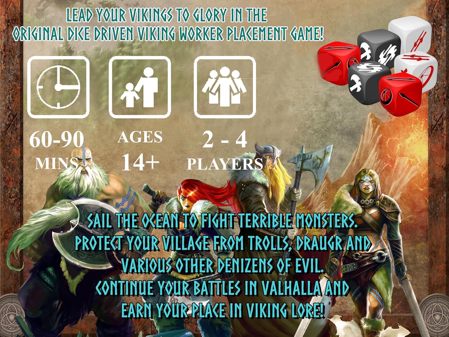 Grey Fox Games Champions of Midgard | Viking Themed Strategy Game | 2-4 Players | 90 Minutes
