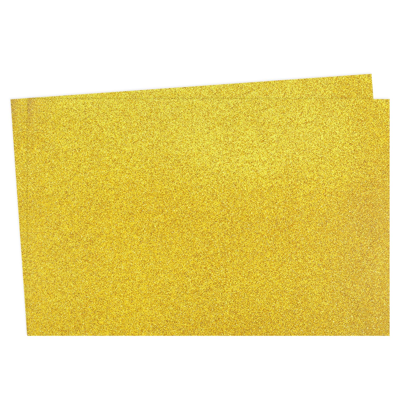 Rebower 2Pcs Foam Sheets Crafts Glitter Foam Arts Paper 12 x 8 x 1/16 Inch [for Crafts Project, Scrapbooking, DIY, Party Handicraft, Costumes]-30cm x 20cm x 1.5mm / Gold