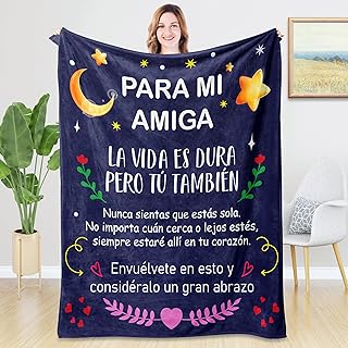 Rebundex Mantas de Regalo Originales para Amigas - Ideas para Amigo Invisible Mujer Navidad y Cumpleaños - Regalos Especiales
