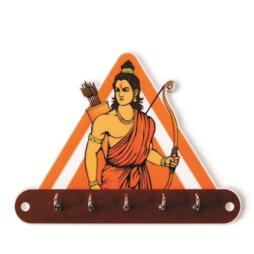 Image of KNP Art Acrylic Key Holders, Premium HD UV Printed, Multipurpose Key Stand for Home, Office Decor, Weather Proof, Anti-Rust, Wall Mounted Key Holder, Cartoon Theme, (Ram)