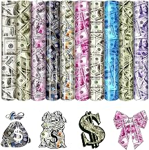 Money Heat Transfer Vinyl -10 Sheets 12'' x 10''Hundred Dollars Patterned HTV Multicolor Cash Patterned Iron on Vinyl for T-Shirts