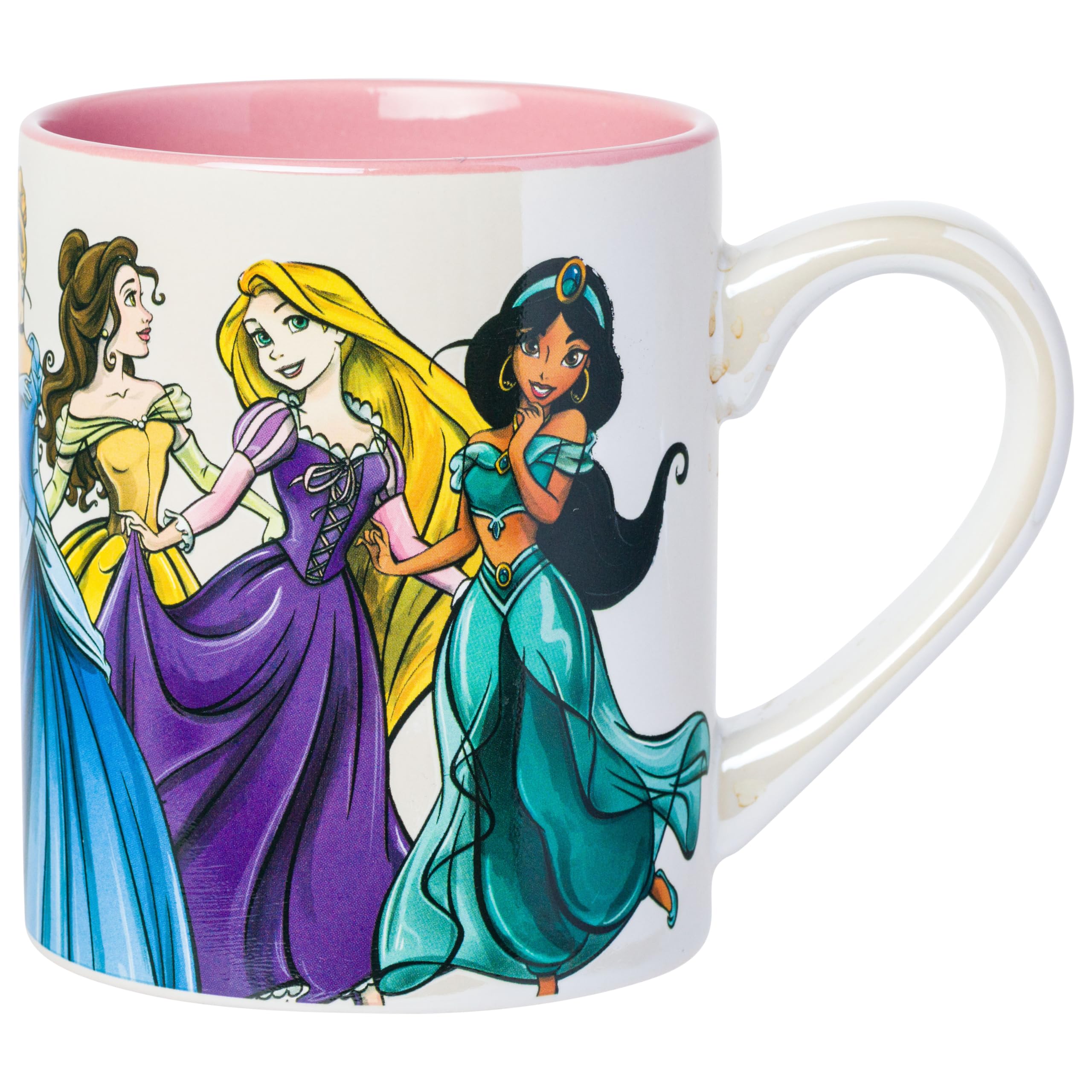 Silver Buffalo Multicolor Disney Princess Group Pearlescent 14Oz Ceramic Mug
