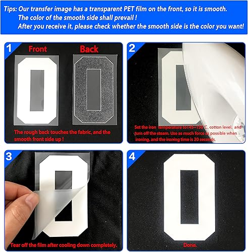 Miniatura 3 de Letras termotransferibles de papel de letras de transferencia de calor de 4 pulgadas para ropa de jersey camiseta eslogan del equipo (blanco)