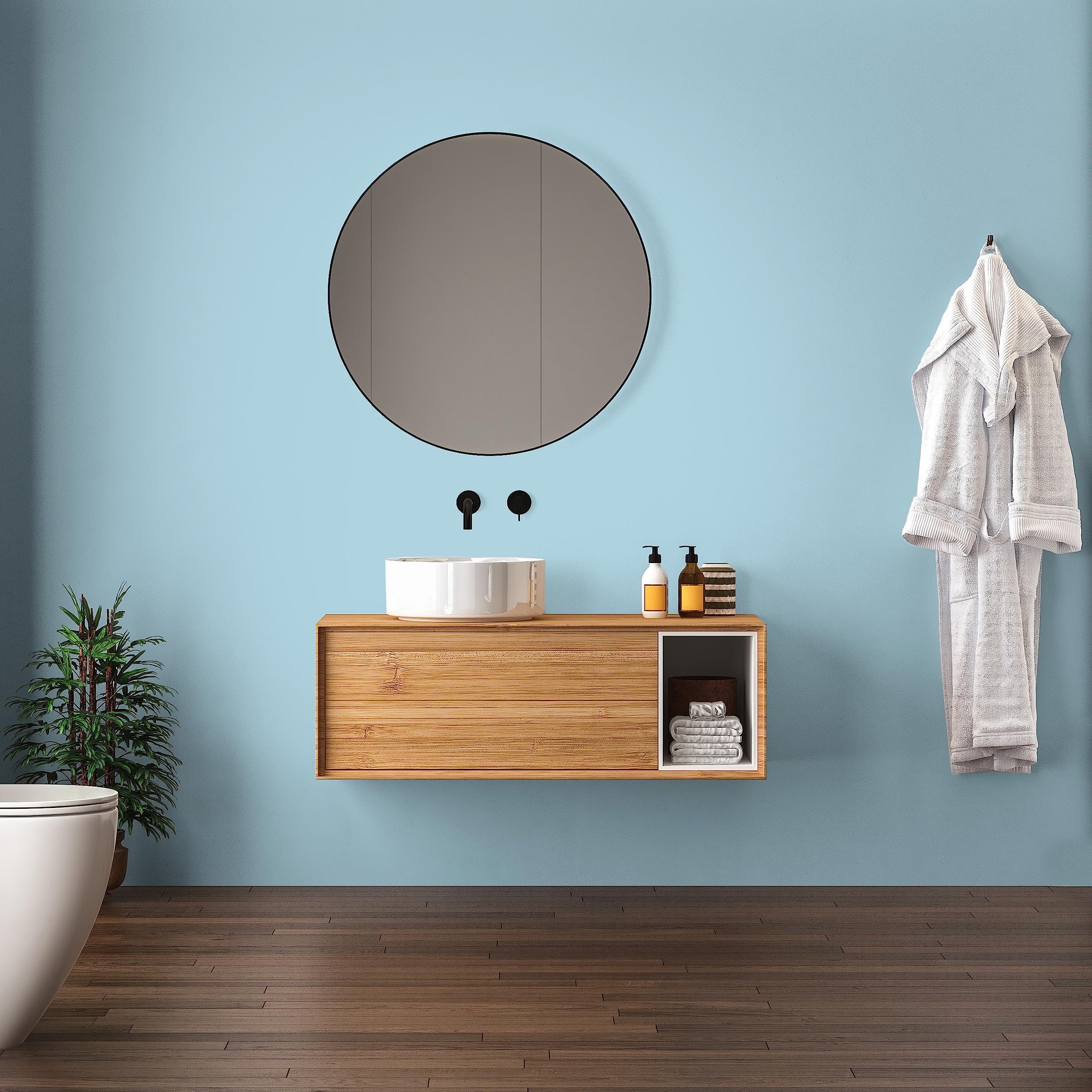 Fühl Dich Wohl Wandfarbe Blau Babyblau hohe Deckkraft matt hochdeckend 5l
