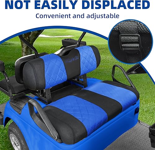 Miniatura 2 de Fundas de asiento de carrito de golf para carritos de golf EZGO TXT y RXV. Espaciador de aire de malla sándwich transpirable y lavable. Renueva tu