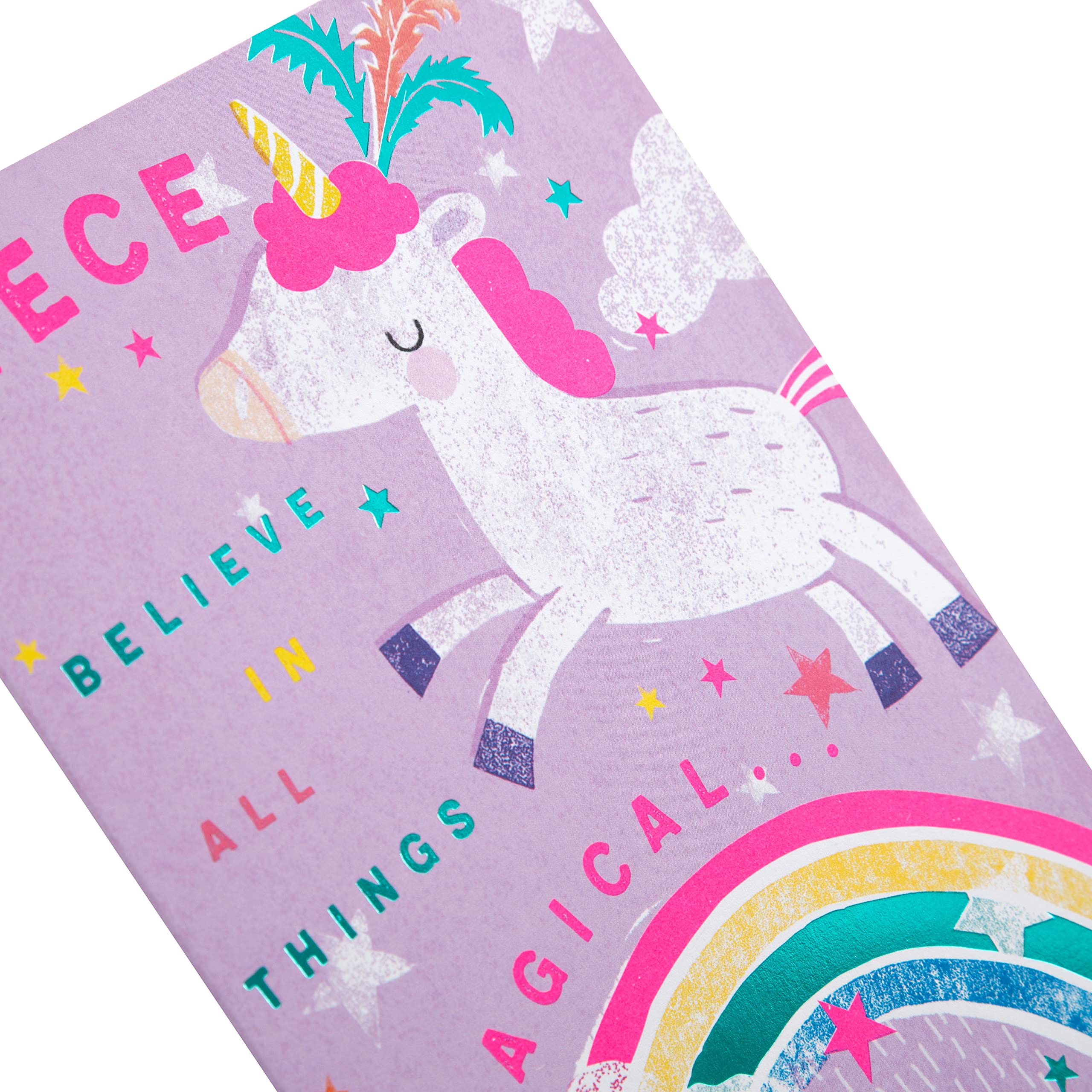 Hallmark Biglietto Di Auguri 3D Pop-Up Per Nipote, Giostra Con Unicorno, Design Carino E Laminato Olografico