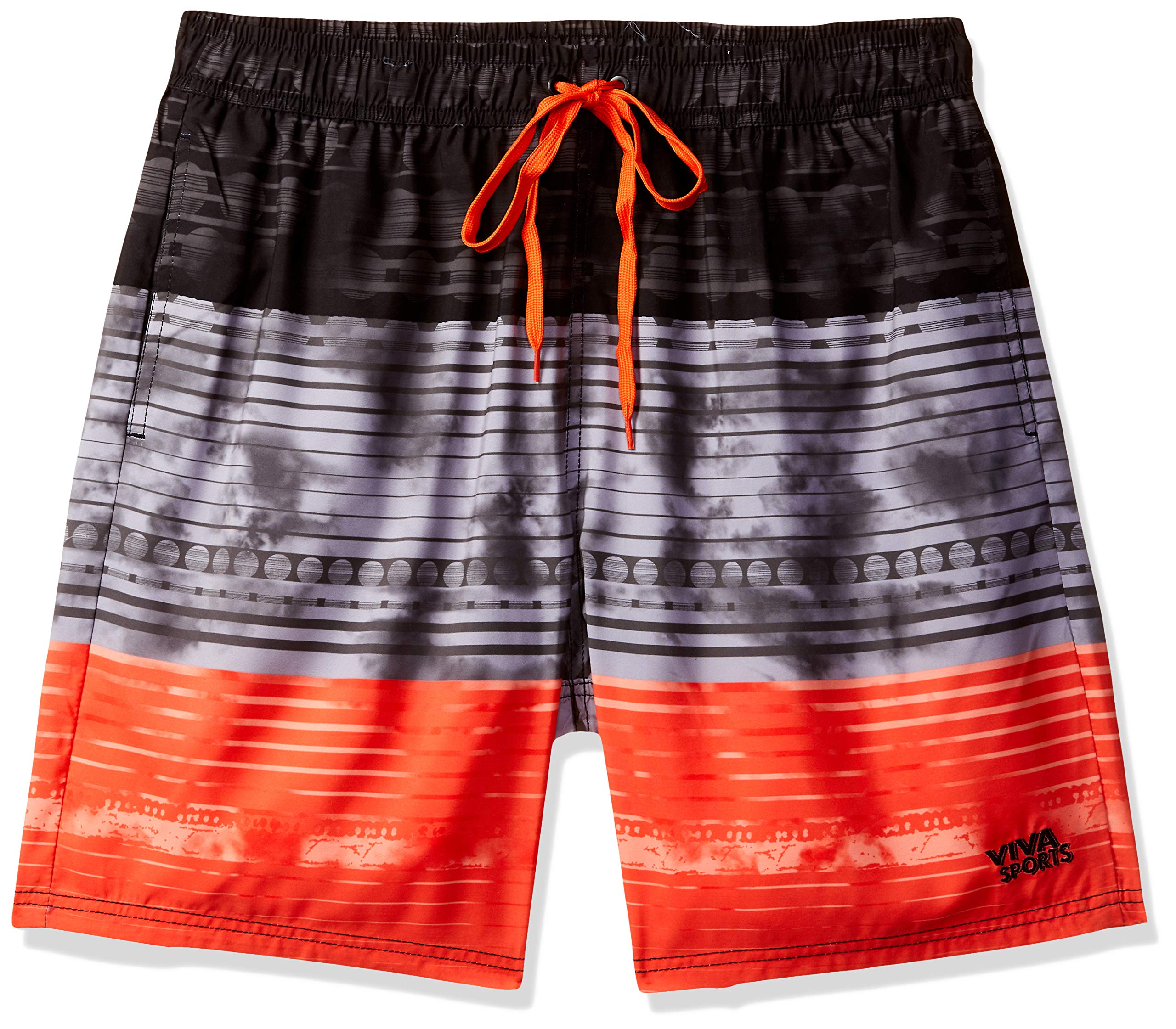 VIVA Sports Men's Nylon Shorts (Orange, XX-Large)