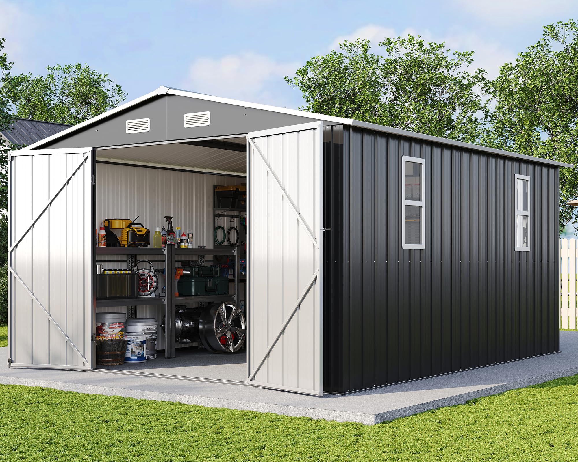 AMERLIFE 10x12 Metal Storage Shed