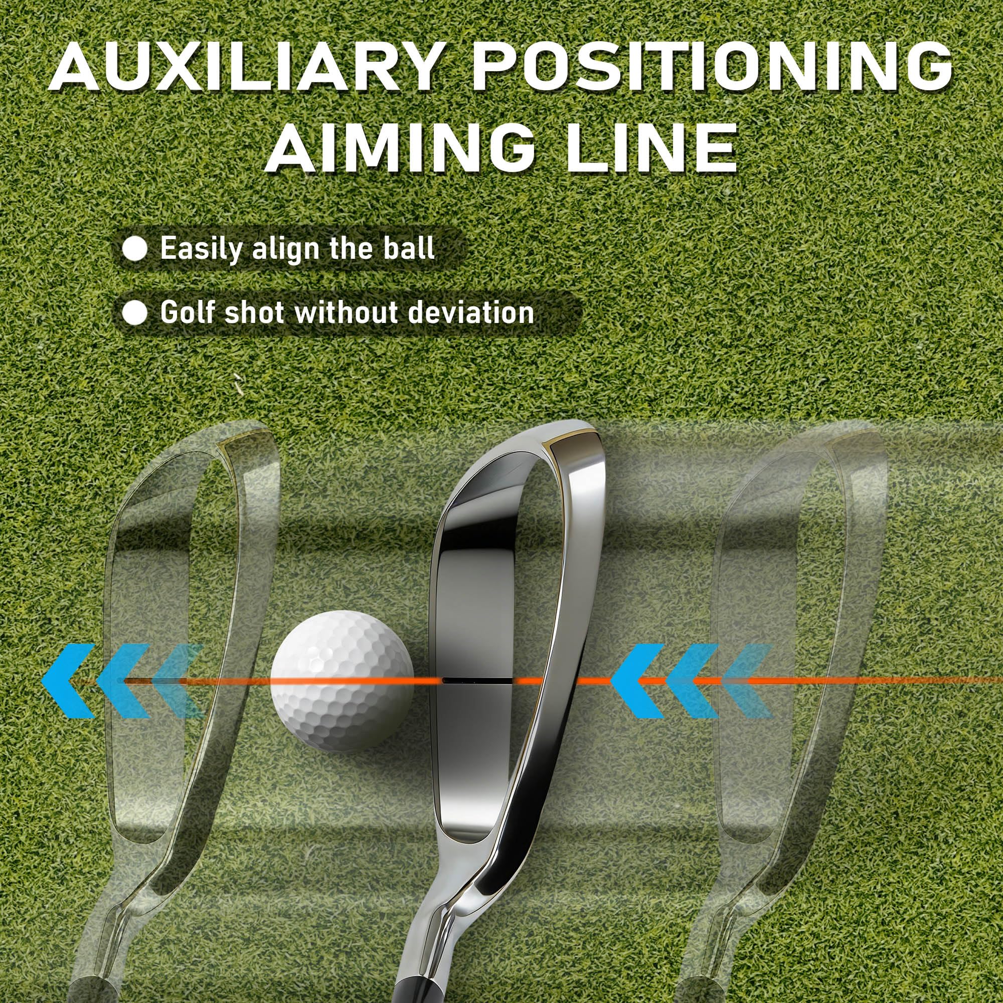 Gowolf Hollow Strike - Entrenador de swing de golf, palo de golf de entrenamiento con retroalimentación instantánea, corrige el camino de swing para golfistas diestros, ayuda de práctica de