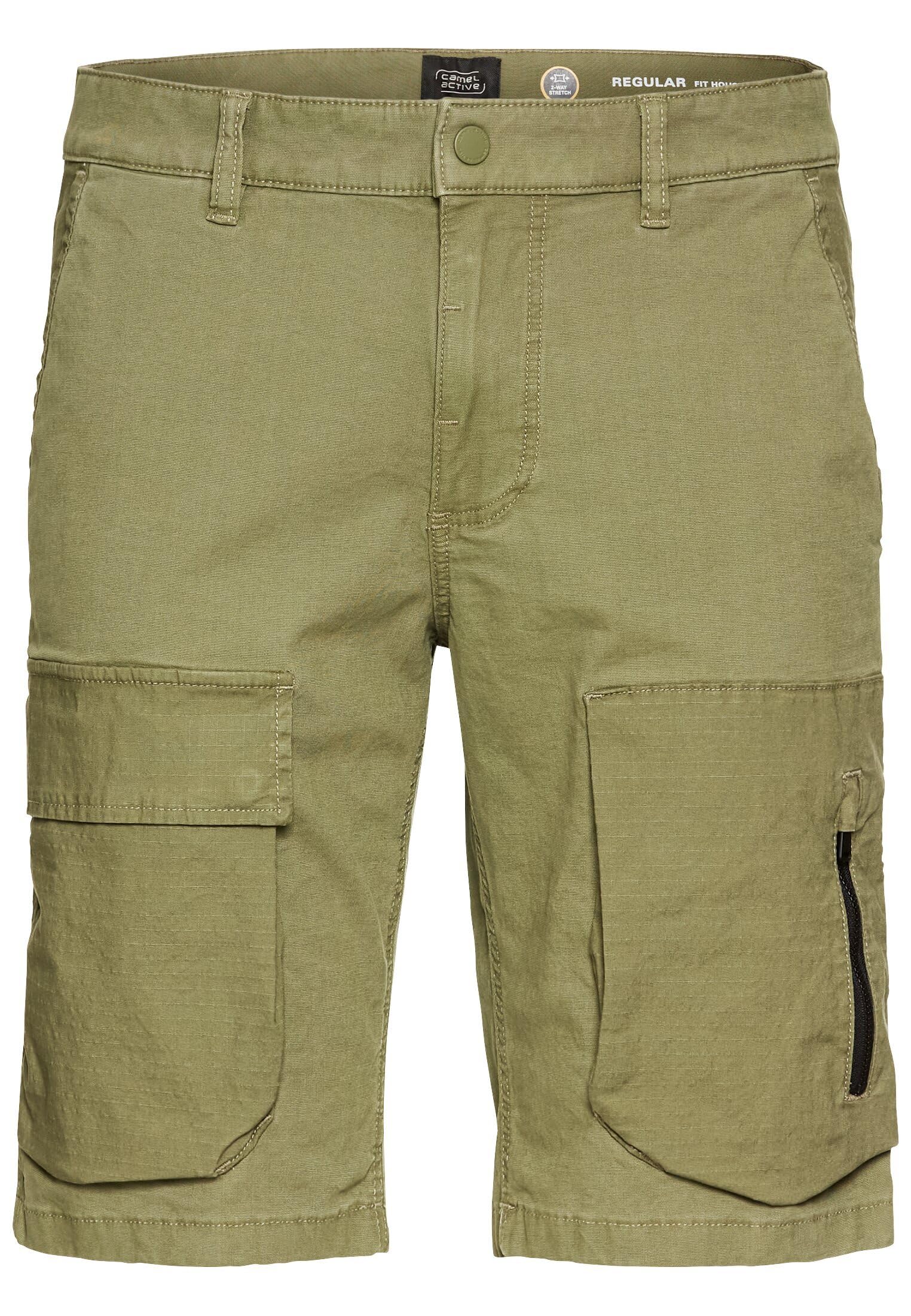 camel active Men's Shorts, Dark Green, 36W
