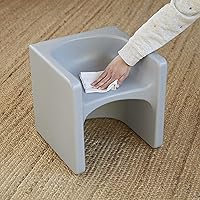 Vista 10 de ECR4Kids Tri-Me 3 en 1 silla cubo, muebles para niños, gris claro