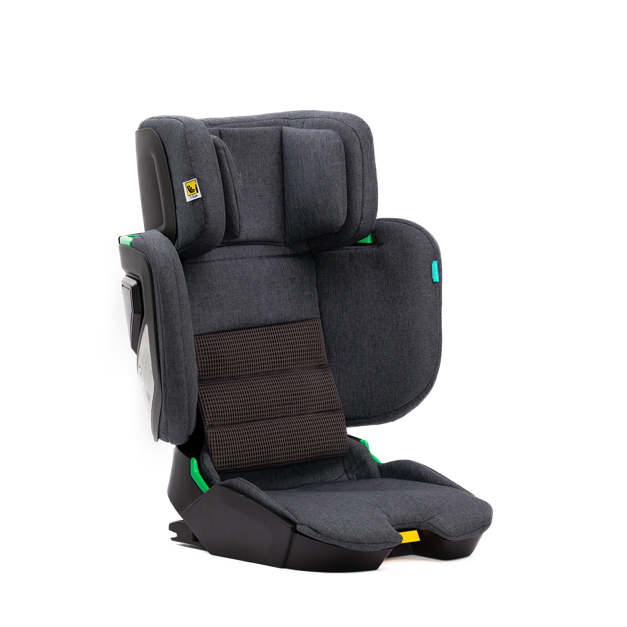 Urban Kanga Wallaroo Przenośne i składane siedzisko samochodowe, ISOFIX i-Size 100–150 cm (czarne) (antracytowy)