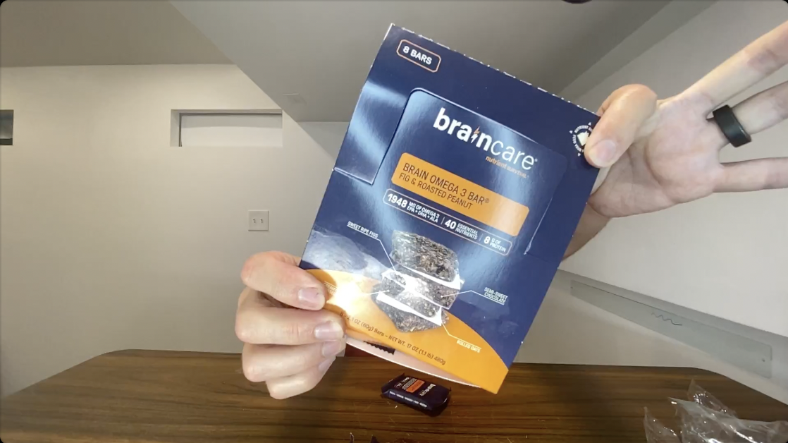 TASTE TEST Nutrient Survival Fig & Peanut Brain Omega Bars