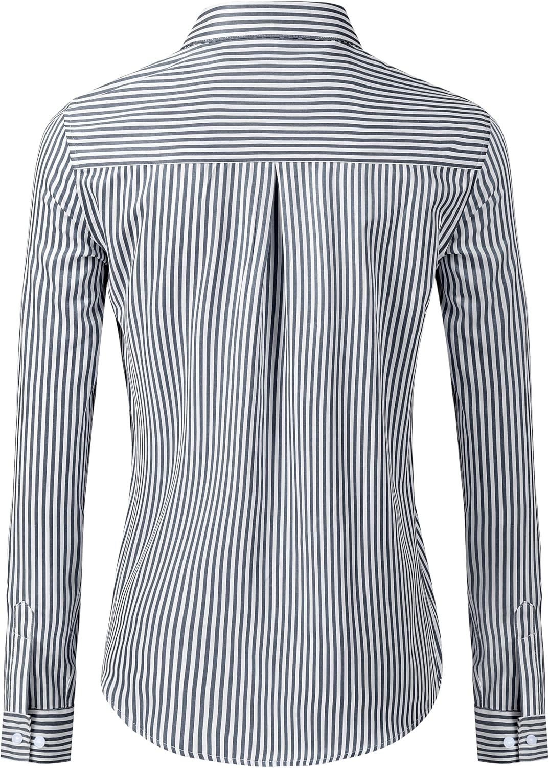Ruisin Super Soft Wrinkle Free Button Down Shirts for Women Solid Long Sleeve Striped Formal Work Dress Blouses Tops - Image 3