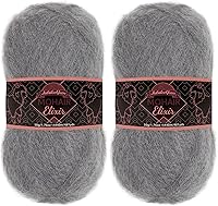 Vista 122 de JubileeYarn Mohair Elixir Yarn - 50g/ovillo Mezcla de lana para bebé - Azul Laguna - 4 ovillos