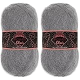JubileeYarn Mohair Elixir Yarn - 50g/Skein Baby Wool Blend - Vesper - 2 Skeins 2 Units 03 Vesper