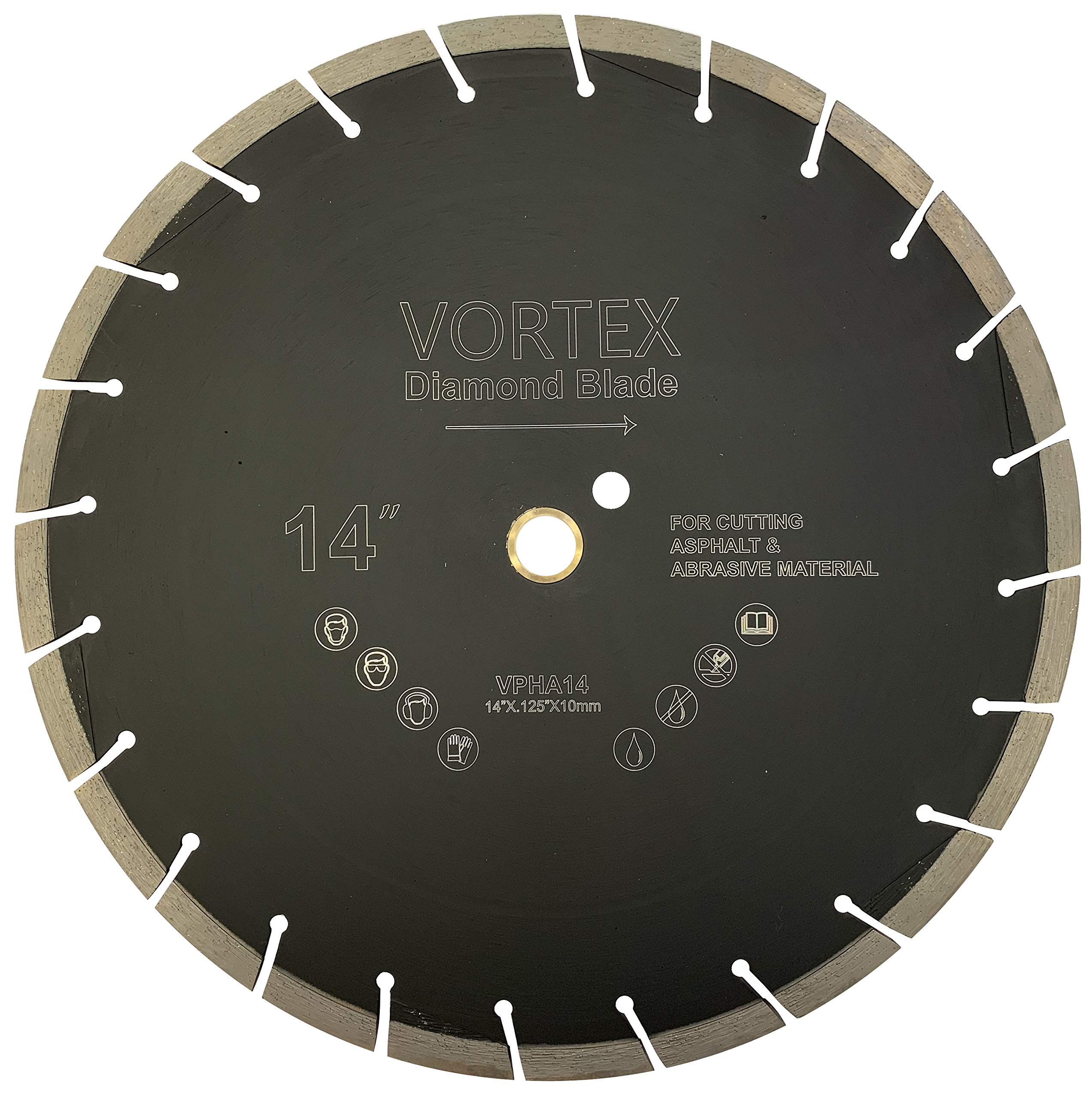 VORTEX DIAMOND VPSA 14 inch Heatwave Dry Asphalt Cutting Segmented Diamond Saw Blades (14")