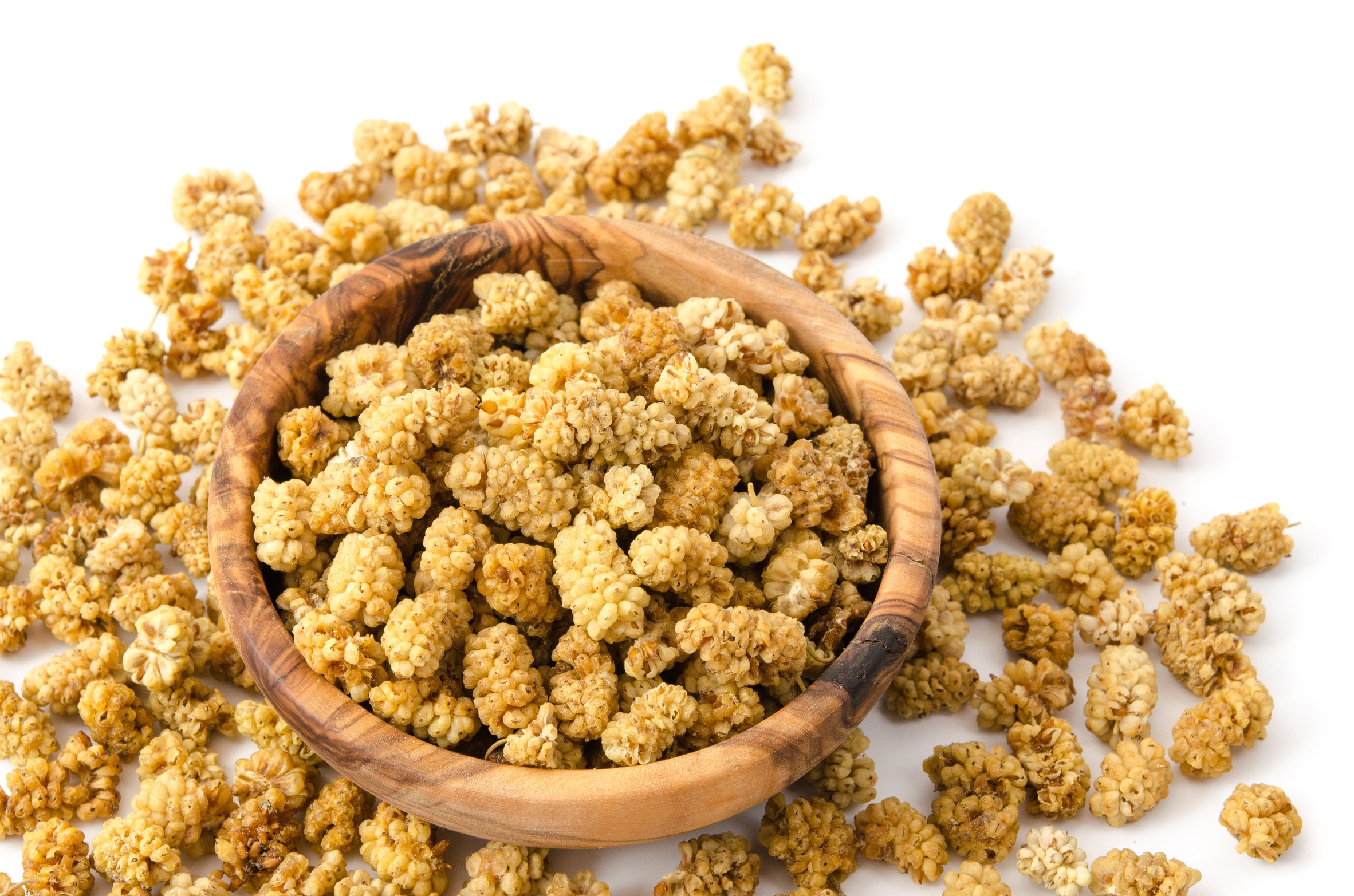 5 x 1 kg Weiße Maulbeeren | getrocknet | ungeschwefelt | knusprig | süß | Snack | Beeren | 5 kg