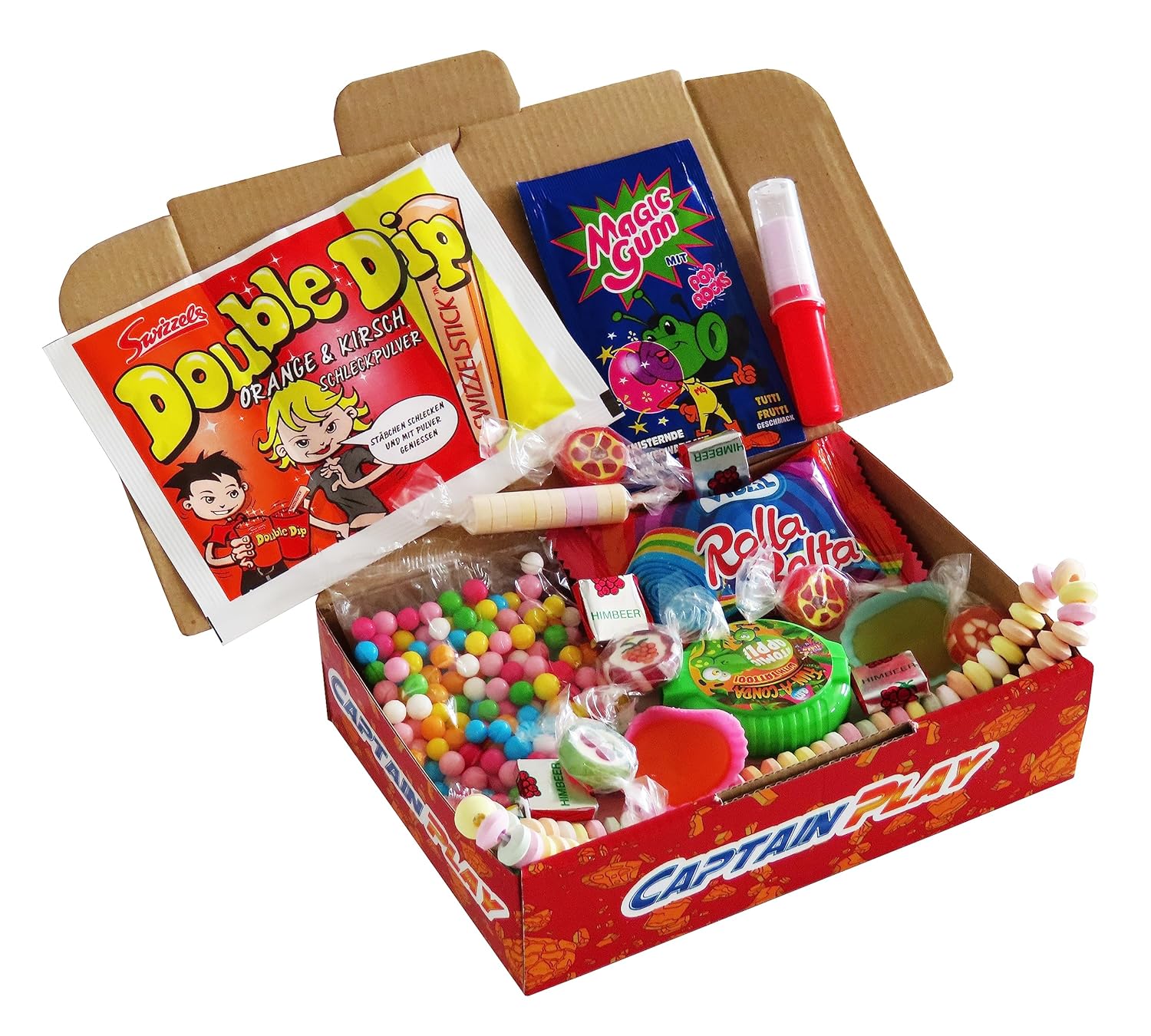 CAPTAIN PLAY Retro Süßigkeiten Box 10 verschiedene NostalgieSüßigkeiten aus unserer