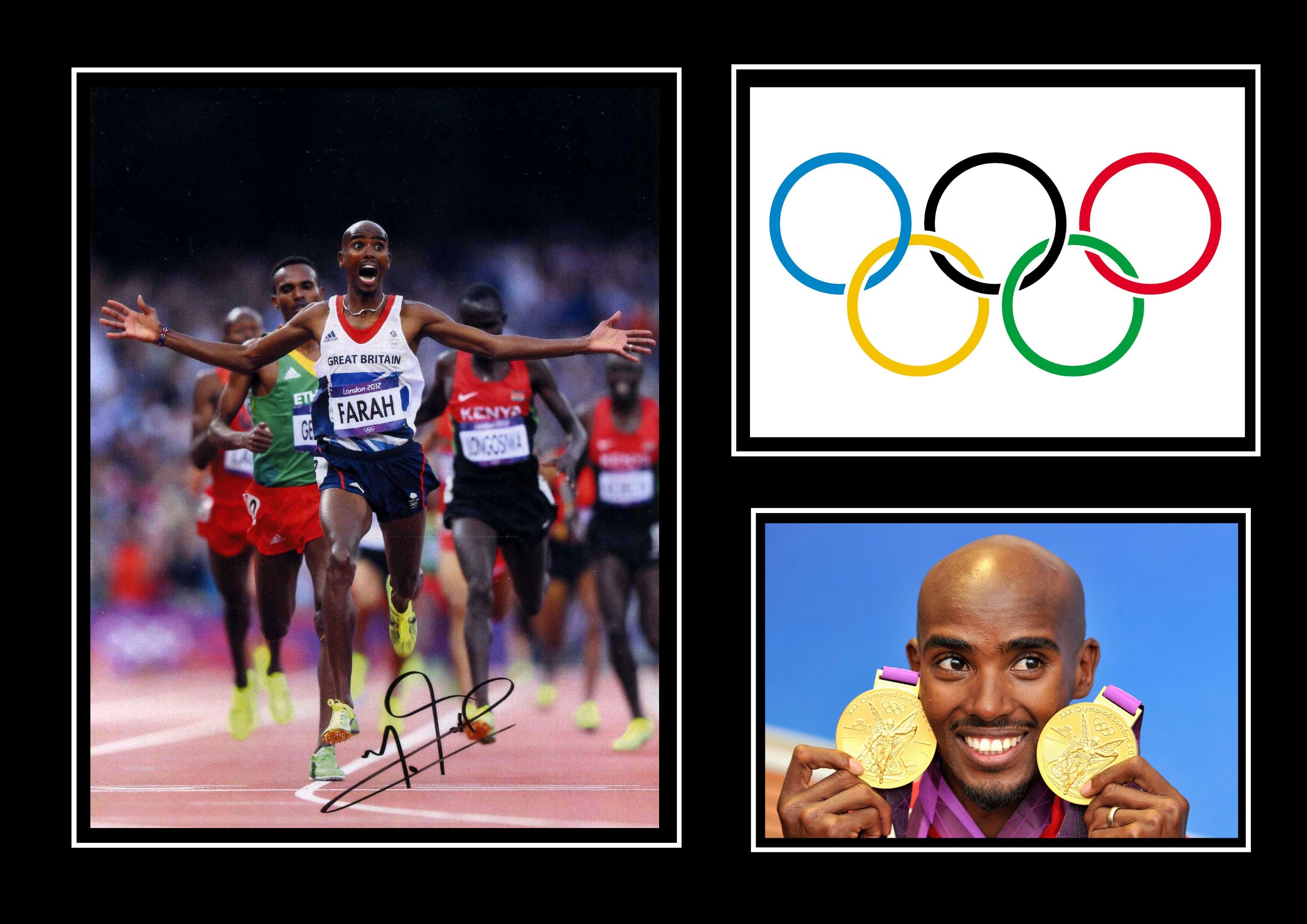 MO FARAH PRE PRINTED AUTOGRAPH