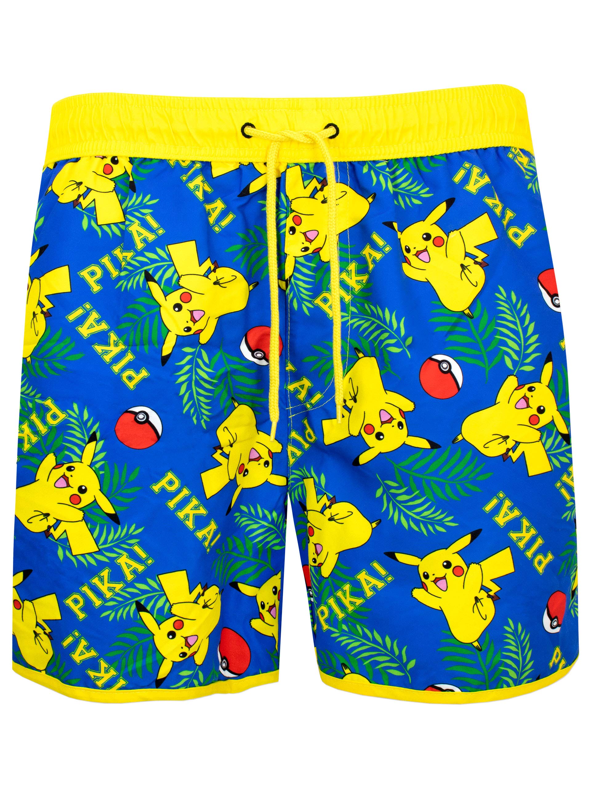 Pokémon Men's Multicoloured Pokemon Pikachu Swim Shorts Size Large
